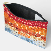 パーソナライズされたヴィンテージ押し花グラデーション アクセサリーポーチ (見開き)