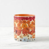 パーソナライズされたヴィンテージ押し花グラデーション マグカップ (中央)