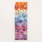 パーソナライズされたヴィンテージ押し花グラデーション ヨガマット (裏面)