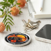 パーソナライズされたヴィンテージ改造吸熱チップ キーホルダー (側面)