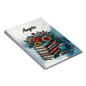 パーソナライズされたヴィンテージ書籍、コーヒーと花 ノートブック (右側)