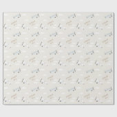 パーソナライズされたヴィンテージ機男子誕生日ベージュ ラッピングペーパー (フラット)