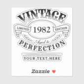 パーソナライズされたヴィンテージ熟成誕生日 シール (シート)