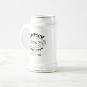 パーソナライズされたヴィンテージ熟成誕生日 ビールジョッキ (正面左)
