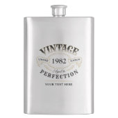 パーソナライズされたヴィンテージ熟成誕生日 フラスク (正面)
