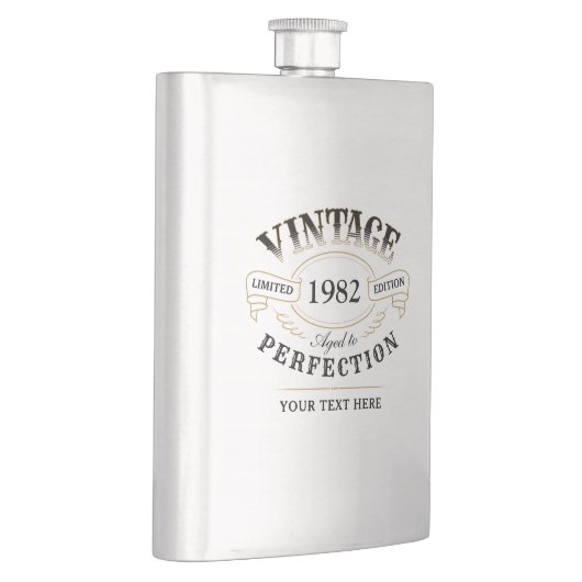 パーソナライズされたヴィンテージ熟成誕生日 フラスク (右)