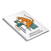 パーソナライズされたヴィンテージ猫裁縫 ノートブック (右側)