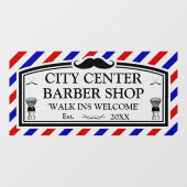 パーソナライズされたヴィンテージ理容師ショップBusiness Front ウィンドウサイン (シート)