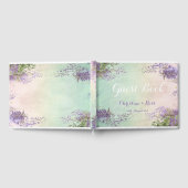 パーソナライズされたヴィンテージ結婚フローラ ゲストブック (全面)