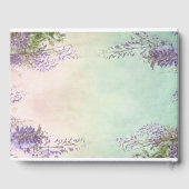 パーソナライズされたヴィンテージ結婚フローラ ゲストブック (裏面)