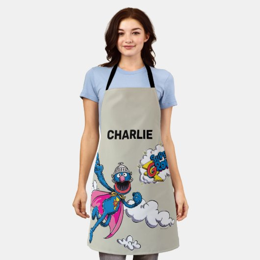 パーソナライズされたヴィンテージ育すごい成エプロン エプロン (着用した状態)