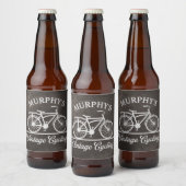 パーソナライズされたヴィンテージ自転車 レトロ自転車 ビールラベル (ボトル)