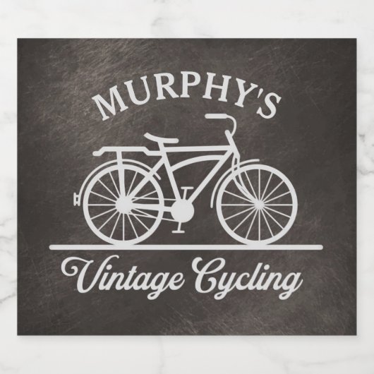 パーソナライズされたヴィンテージ自転車 レトロ自転車 ビールラベル (シングルラベル)