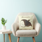 パーソナライズされたヴィンテージ航海のマンタ線の水色 クッション (椅子)