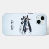 パーソナライズされたヴィンテージ複葉機 Case-Mate iPhoneケース (裏面 (横))