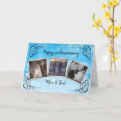 パーソナライズされたヴィンテージ記念写真カード カード (黄色い花)