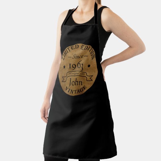 パーソナライズされたヴィンテージ誕生会 エプロン (インサイチュ)