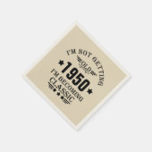 パーソナライズされたヴィンテージ誕生会 スタンダードカクテルナプキン (角)