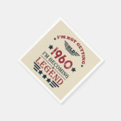 パーソナライズされたヴィンテージ誕生会 スタンダードカクテルナプキン (角)