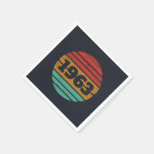 パーソナライズされたヴィンテージ誕生会 スタンダードカクテルナプキン (角)