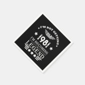 パーソナライズされたヴィンテージ誕生会 スタンダードカクテルナプキン (角)