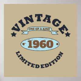 パーソナライズされたヴィンテージ誕生会 ポスター