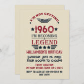 パーソナライズされたヴィンテージ誕生会 招待状 (正面/裏面)