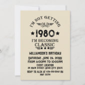 パーソナライズされたヴィンテージ誕生会 招待状 (正面)