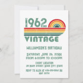 パーソナライズされたヴィンテージ誕生会 招待状 (正面)