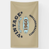 パーソナライズされたヴィンテージ誕生会 横断幕 (縦)