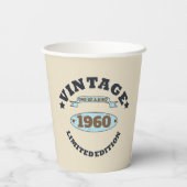 パーソナライズされたヴィンテージ誕生会 紙コップ (裏面)