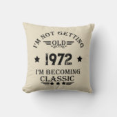 パーソナライズされたヴィンテージ誕生日ギフト黒 クッション (正面)