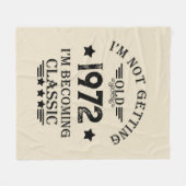 パーソナライズされたヴィンテージ誕生日ギフト黒 フリースブランケット (正面(横))