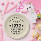 パーソナライズされたヴィンテージ誕生日ギフト黒 ペーパープレート (パーティー)