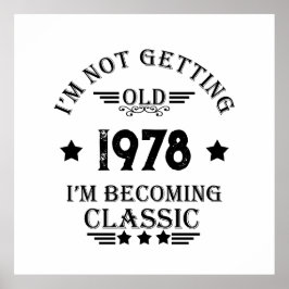 パーソナライズされたヴィンテージ誕生日ギフト黒 ポスター