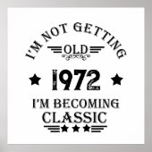 パーソナライズされたヴィンテージ誕生日ギフト黒 ポスター (正面)