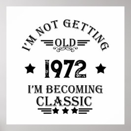 パーソナライズされたヴィンテージ誕生日ギフト黒 ポスター