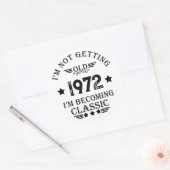 パーソナライズされたヴィンテージ誕生日ギフト黒 ラウンドシール (封筒)