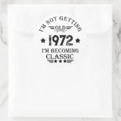 パーソナライズされたヴィンテージ誕生日ギフト黒 ラウンドシール (バッグ)