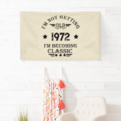 パーソナライズされたヴィンテージ誕生日ギフト黒 横断幕 (インサイチュ)