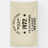 パーソナライズされたヴィンテージ誕生日ギフト黒 横断幕 (縦)