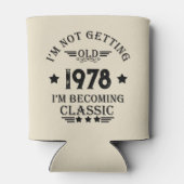 パーソナライズされたヴィンテージ誕生日ギフト黒 缶クーラー (裏面)