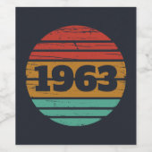 パーソナライズされたヴィンテージ誕生日ギフト ワインラベル (シングルラベル)