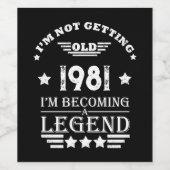 パーソナライズされたヴィンテージ誕生日ブラック＆ホワイト ワインラベル (シングルラベル)