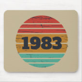 パーソナライズされたヴィンテージ誕生日プレゼントアイディア マウスパッド (正面)