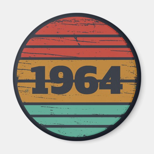 パーソナライズされたヴィンテージ誕生日プレゼントアイディア マグネット (正面)