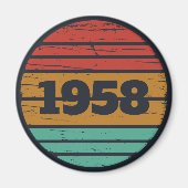 パーソナライズされたヴィンテージ誕生日プレゼントアイディア マグネット (正面)