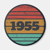 パーソナライズされたヴィンテージ誕生日プレゼントアイディア マグネット (正面)