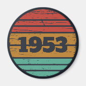 パーソナライズされたヴィンテージ誕生日プレゼントアイディア マグネット (正面)