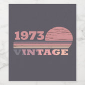 パーソナライズされたヴィンテージ誕生日プレゼントアイディア ワインラベル (シングルラベル)